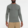 High elastic round neck men's sports long sleeve