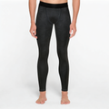 Black anti-wrinkle breathable men's sports leggings