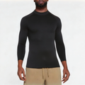 High collar seamless men's sports long sleeve