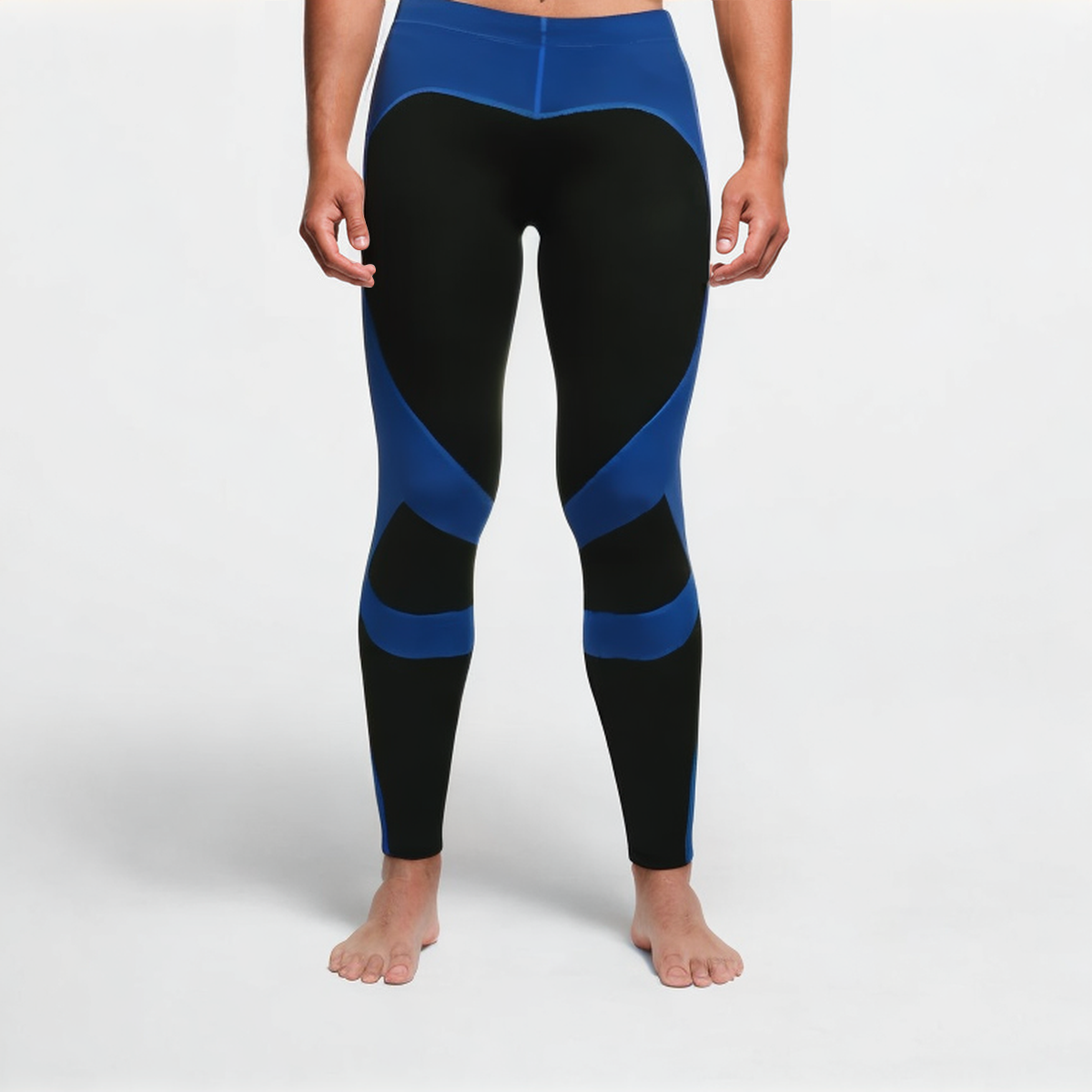 Men's colorblock stretch sports leggings