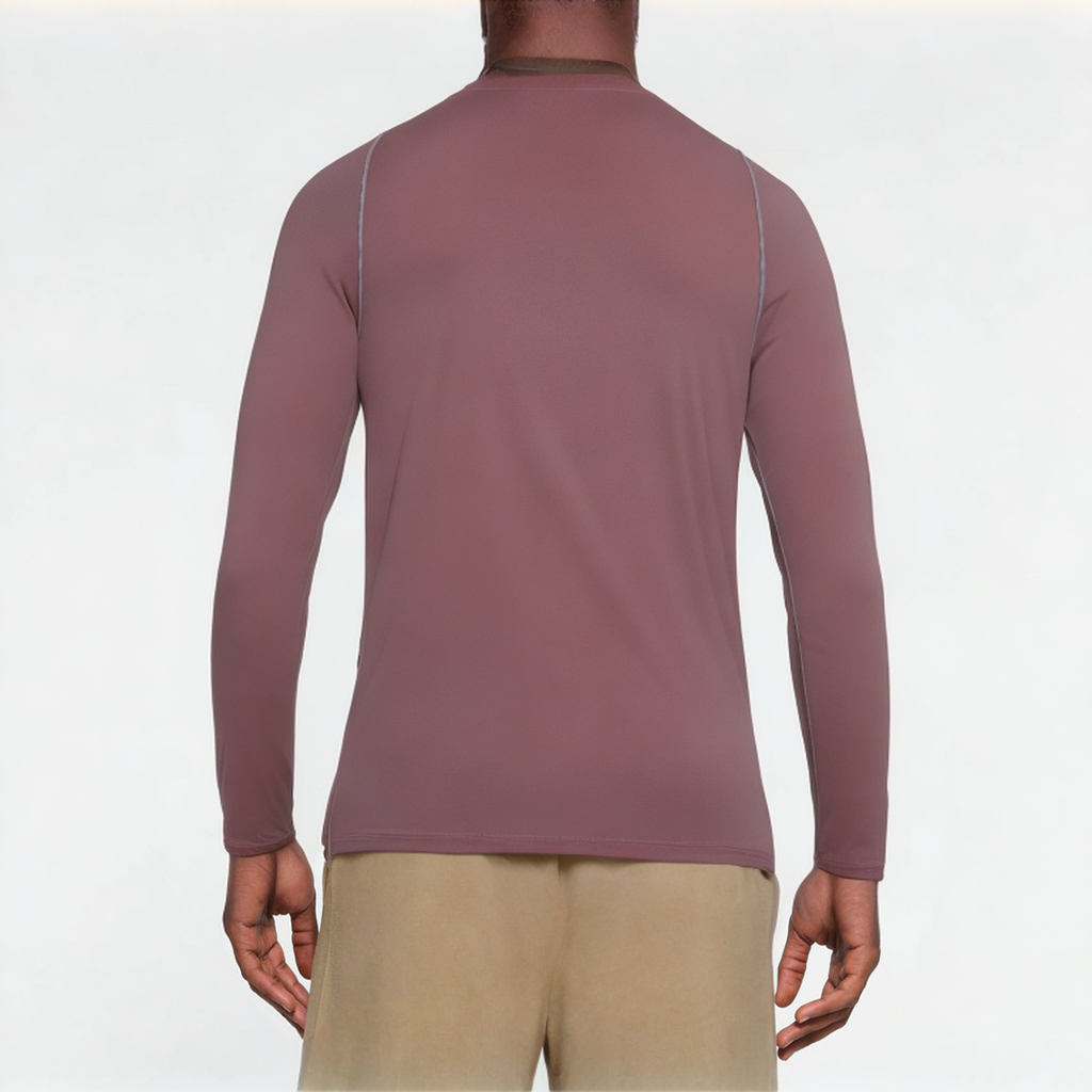 Round neck quick drying men's sports long sleeves