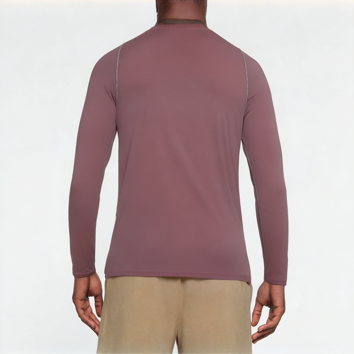 Round neck quick drying men's sports long sleeves