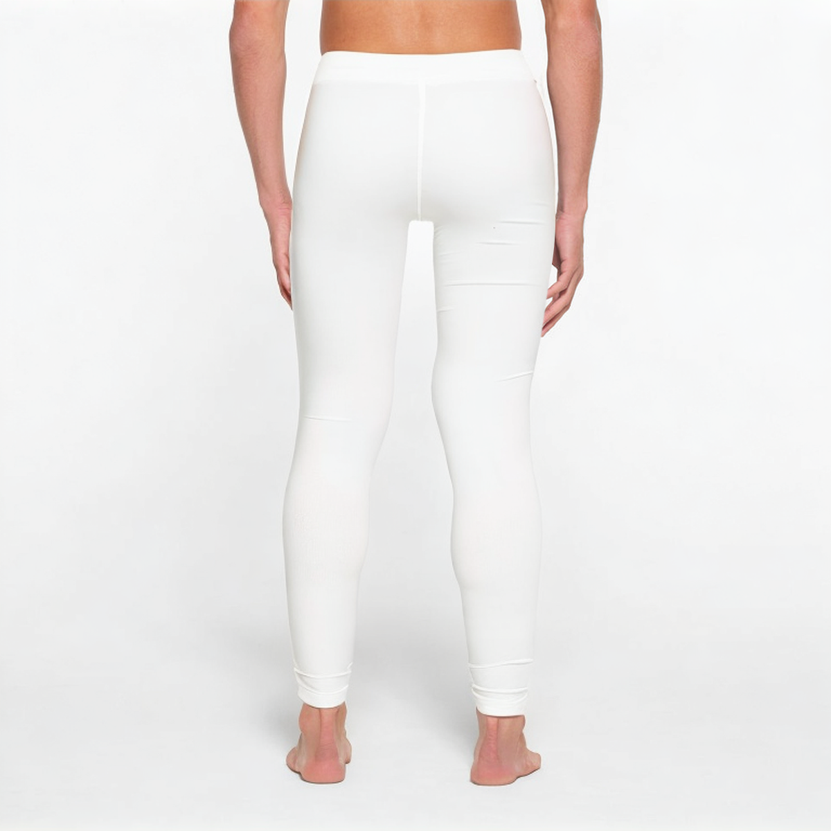 White quick-drying men's sports leggings