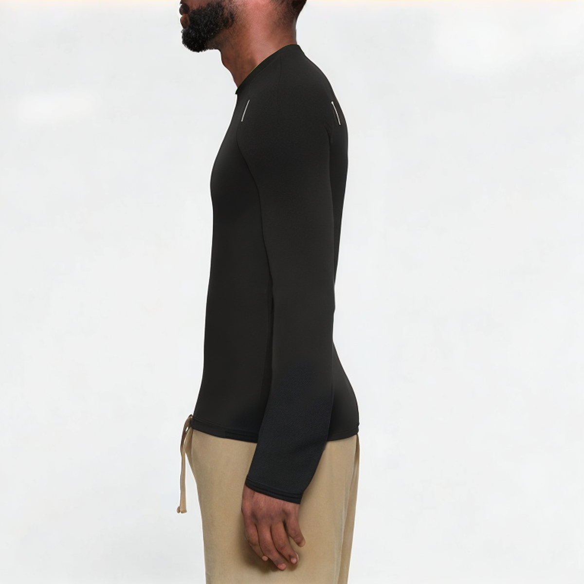 Men's sports long sleeves with reflective stripes