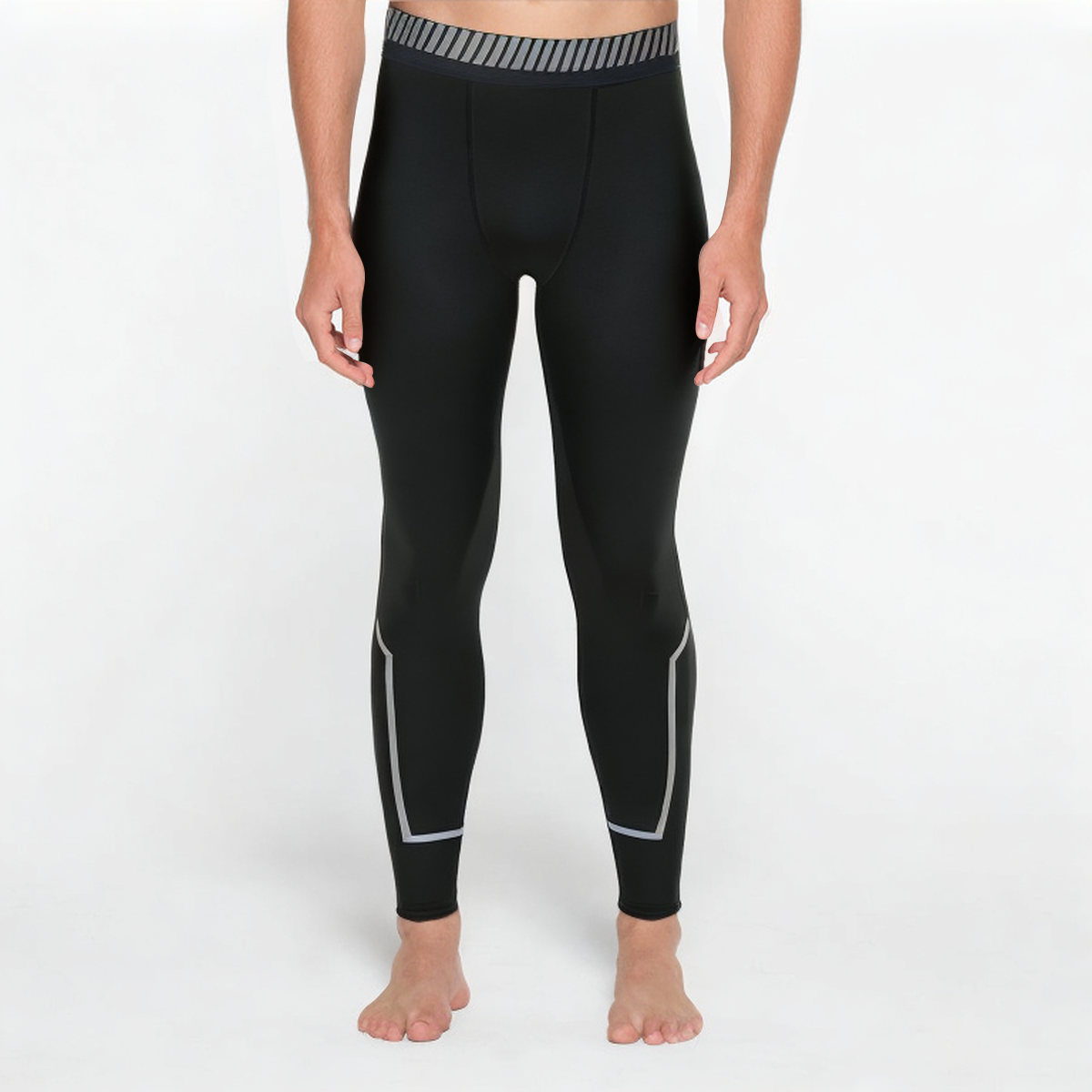 Seamless quick-drying men's sports leggings
