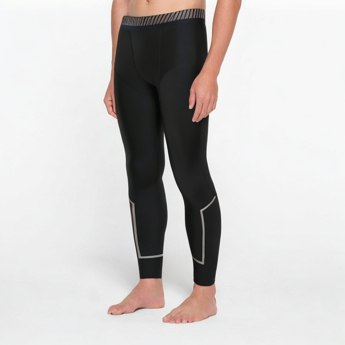 Seamless quick-drying men's sports leggings