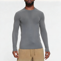 Grey striped men's sports long sleeves