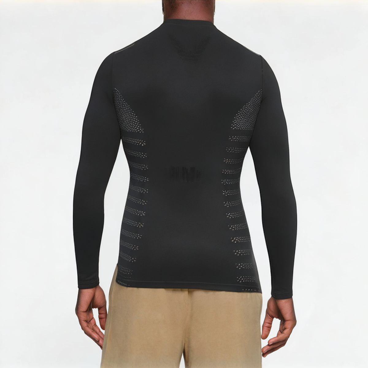 Black quick-drying men's sports long sleeve