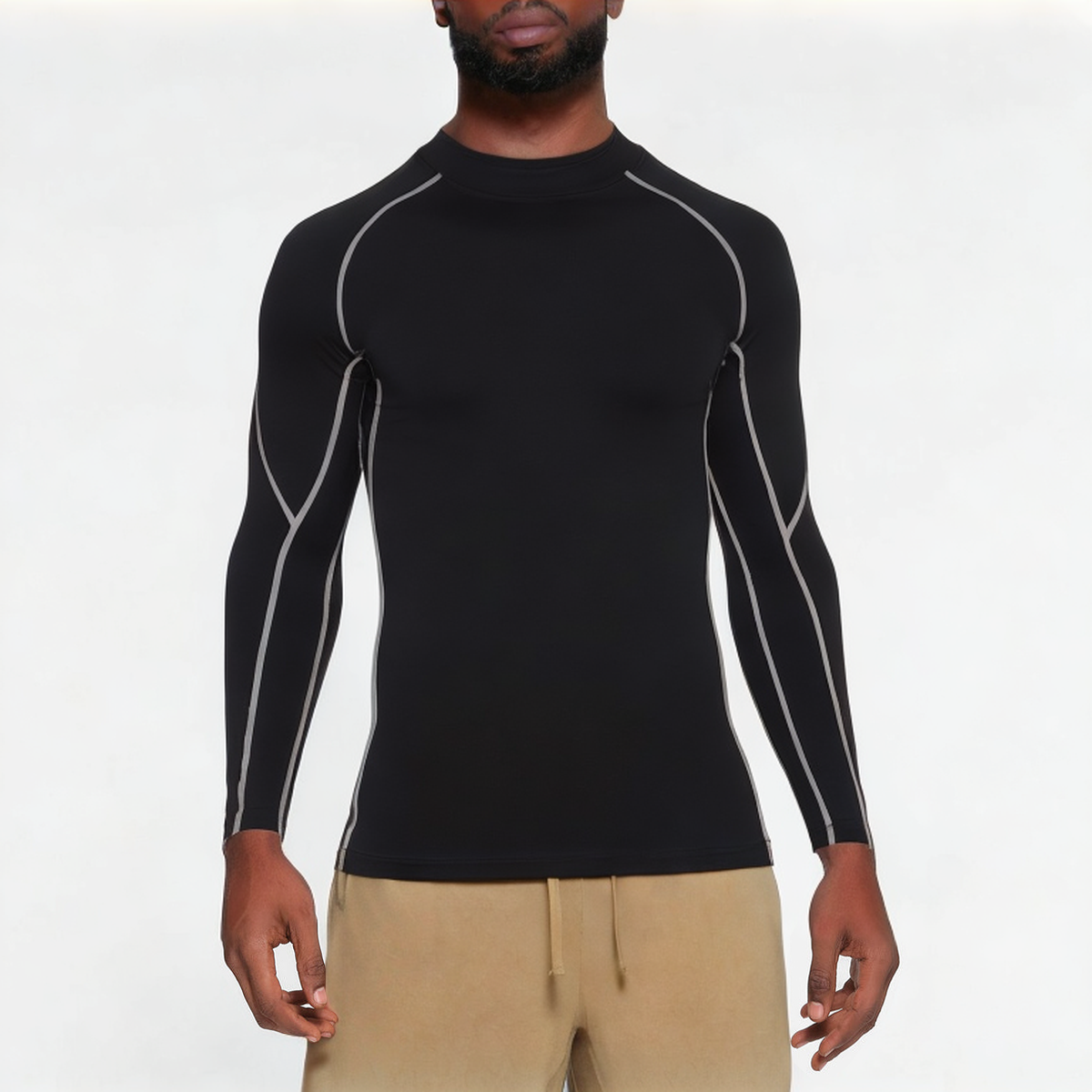 Elastic and comfortable men's sports long sleeves