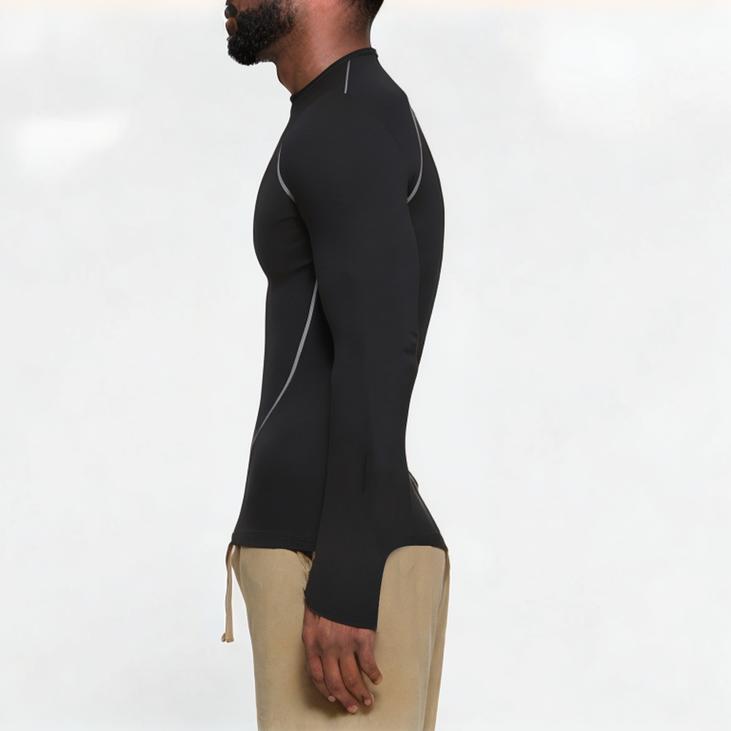 Elastic and comfortable men's sports long sleeves