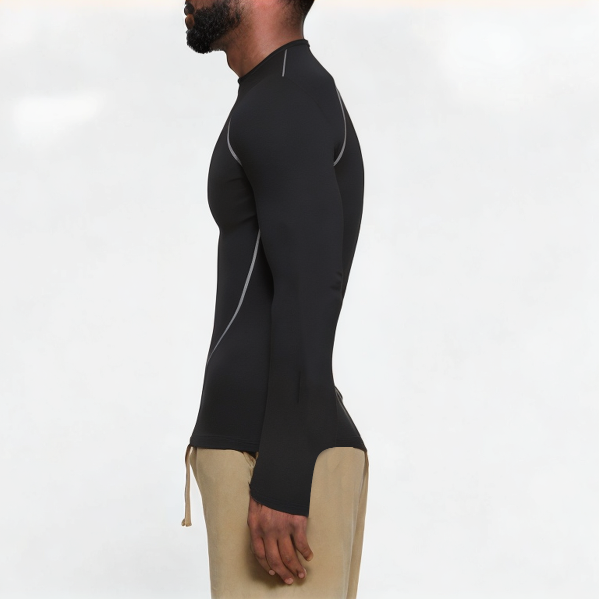 Elastic and comfortable men's sports long sleeves