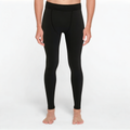 Black stretch quick-drying men's sports leggings