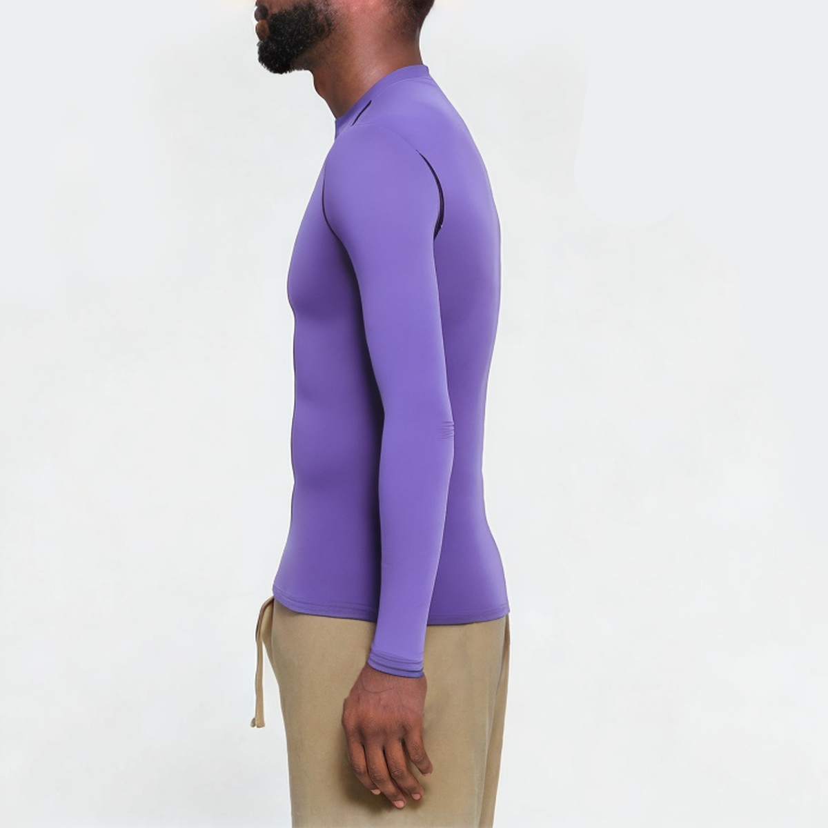 Men's elastic seamless sports long sleeves