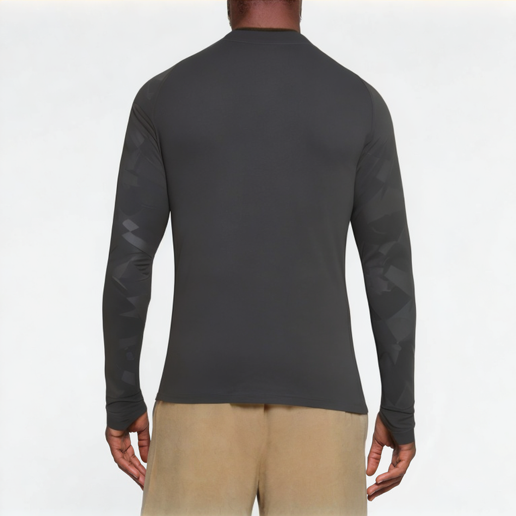 Grey quick-drying men's sports long sleeves