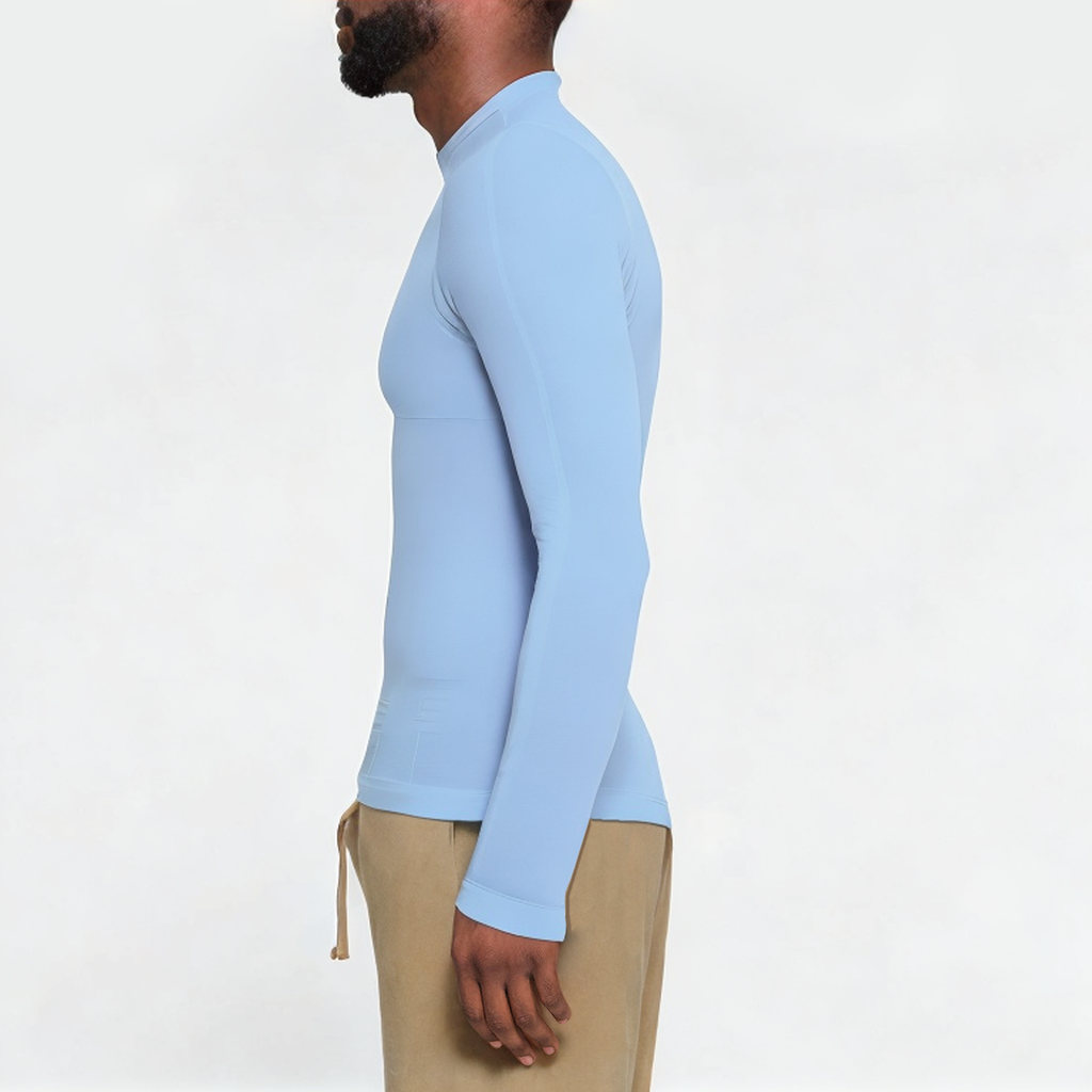 Blue wear-resistant men's sports long sleeve