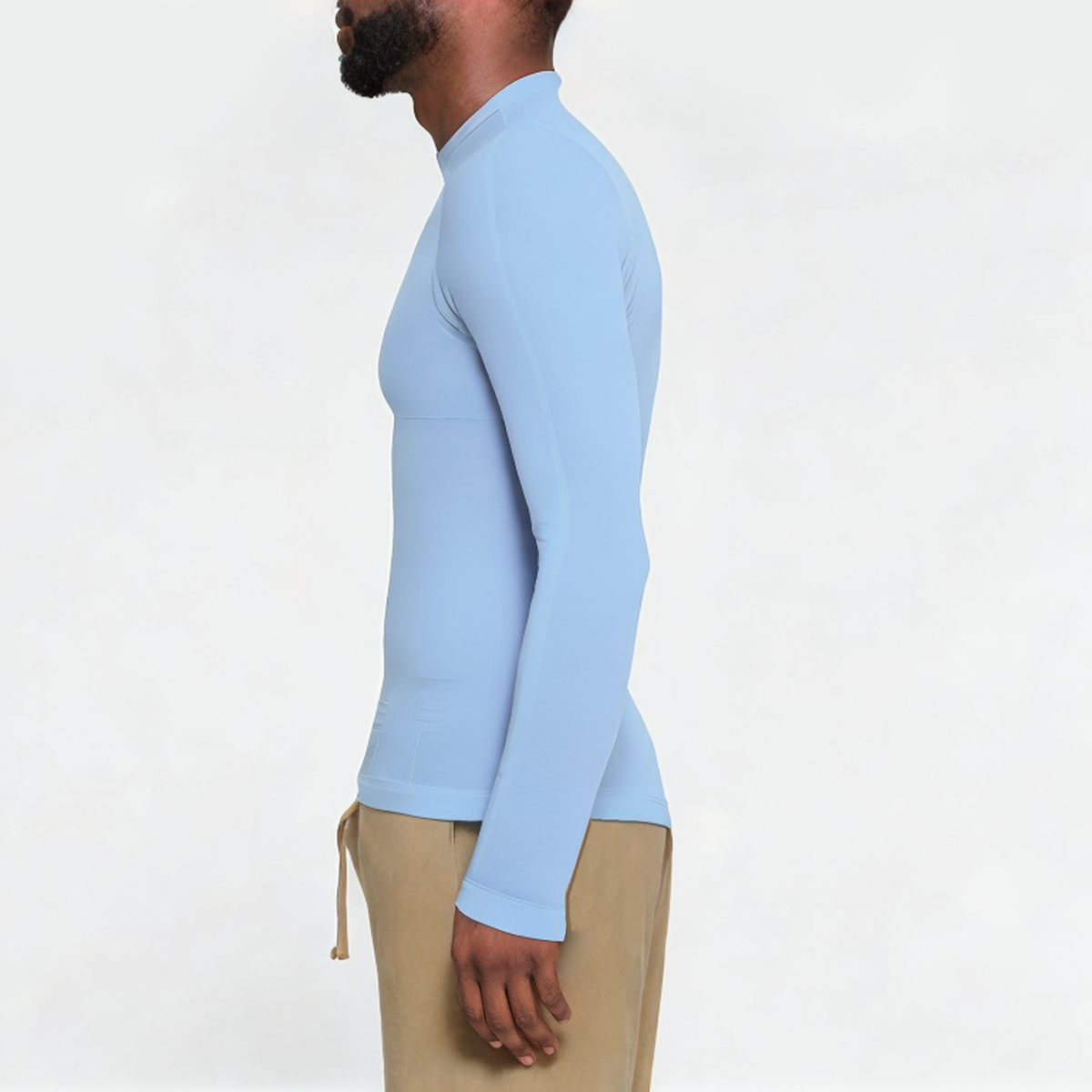Blue wear-resistant men's sports long sleeve