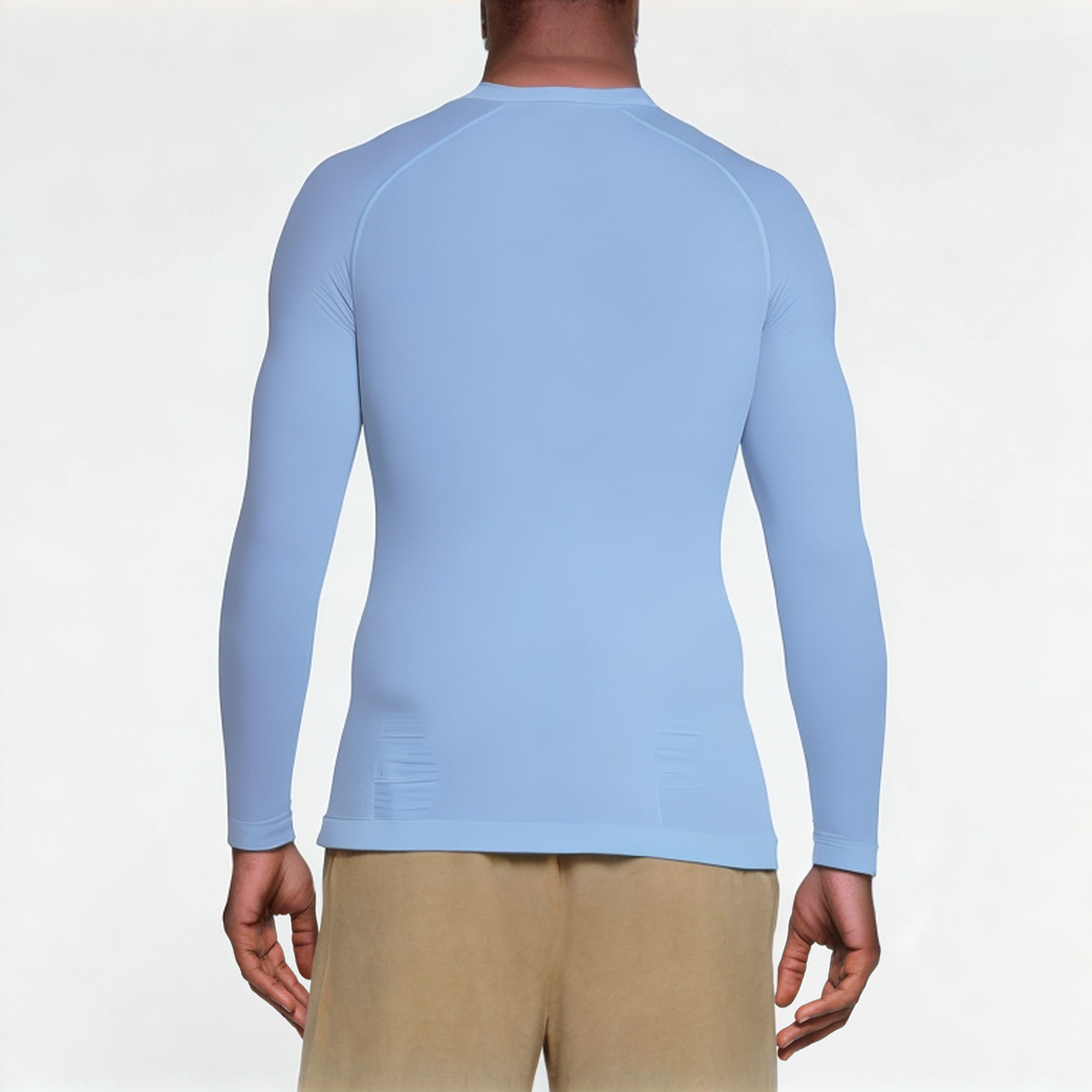 Blue wear-resistant men's sports long sleeve