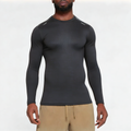 Gradient color high elastic men's sports long sleeve