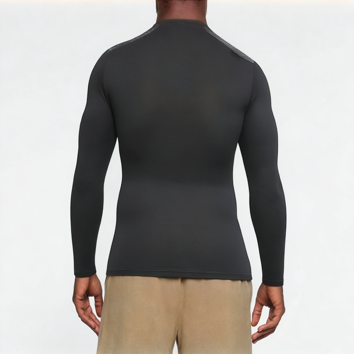 Gradient color high elastic men's sports long sleeve
