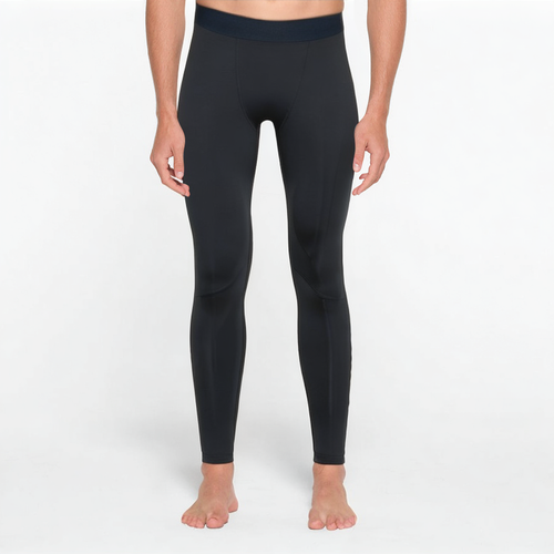 Black sun protection men's sports leggings