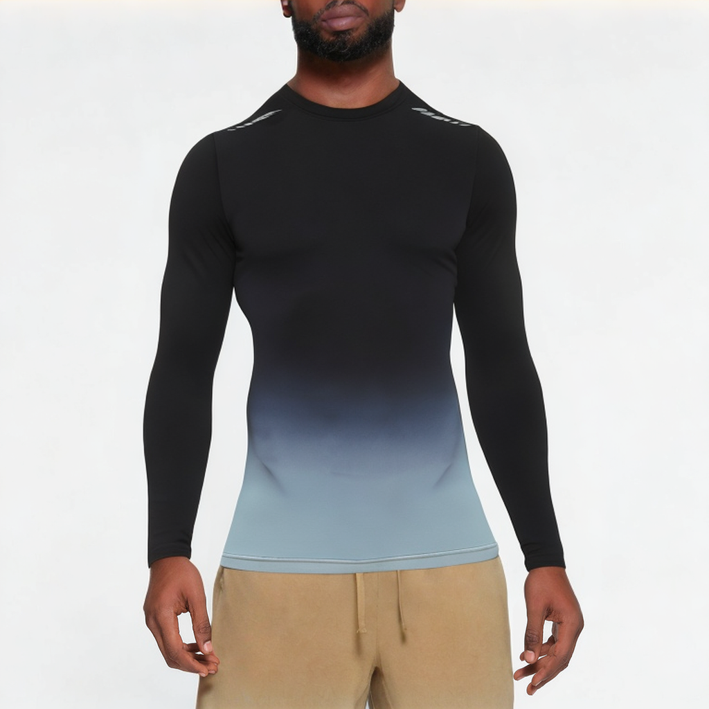 Quick-drying high elastic men's sports long sleeves
