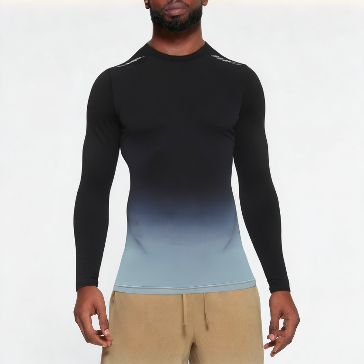 Quick-drying high elastic men's sports long sleeves