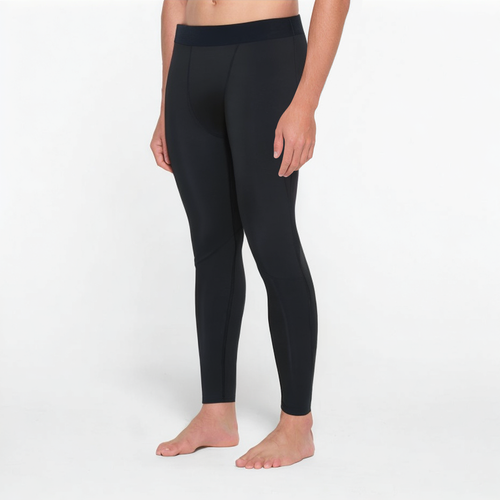 Black sun protection men's sports leggings