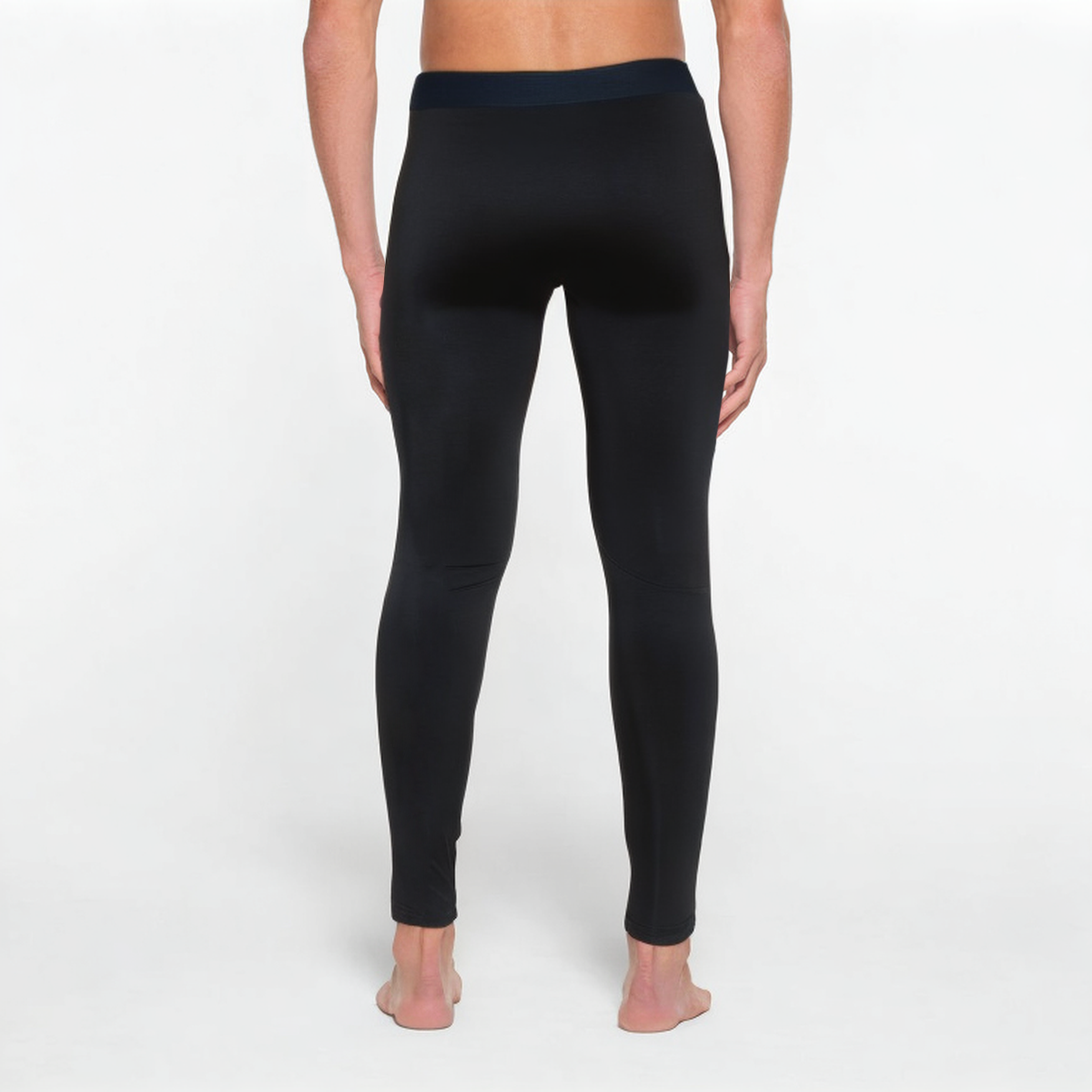 Black sun protection men's sports leggings