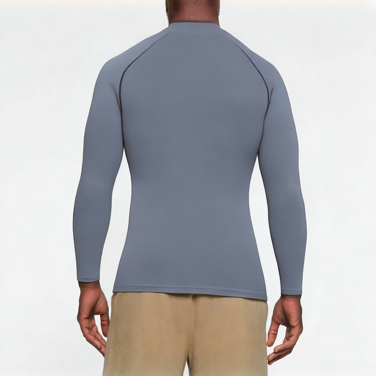 Grey lightweight men's sports long sleeve