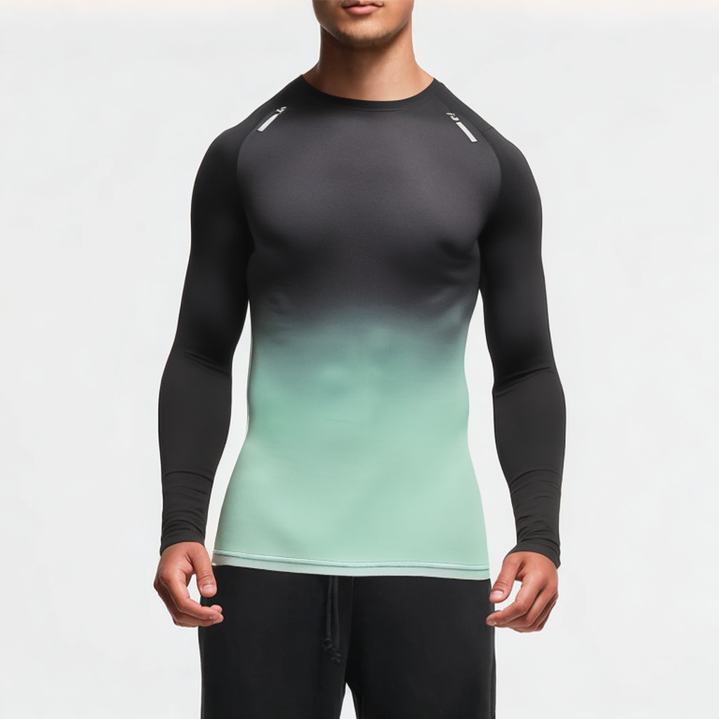 Ombre lightweight men's sports long sleeves