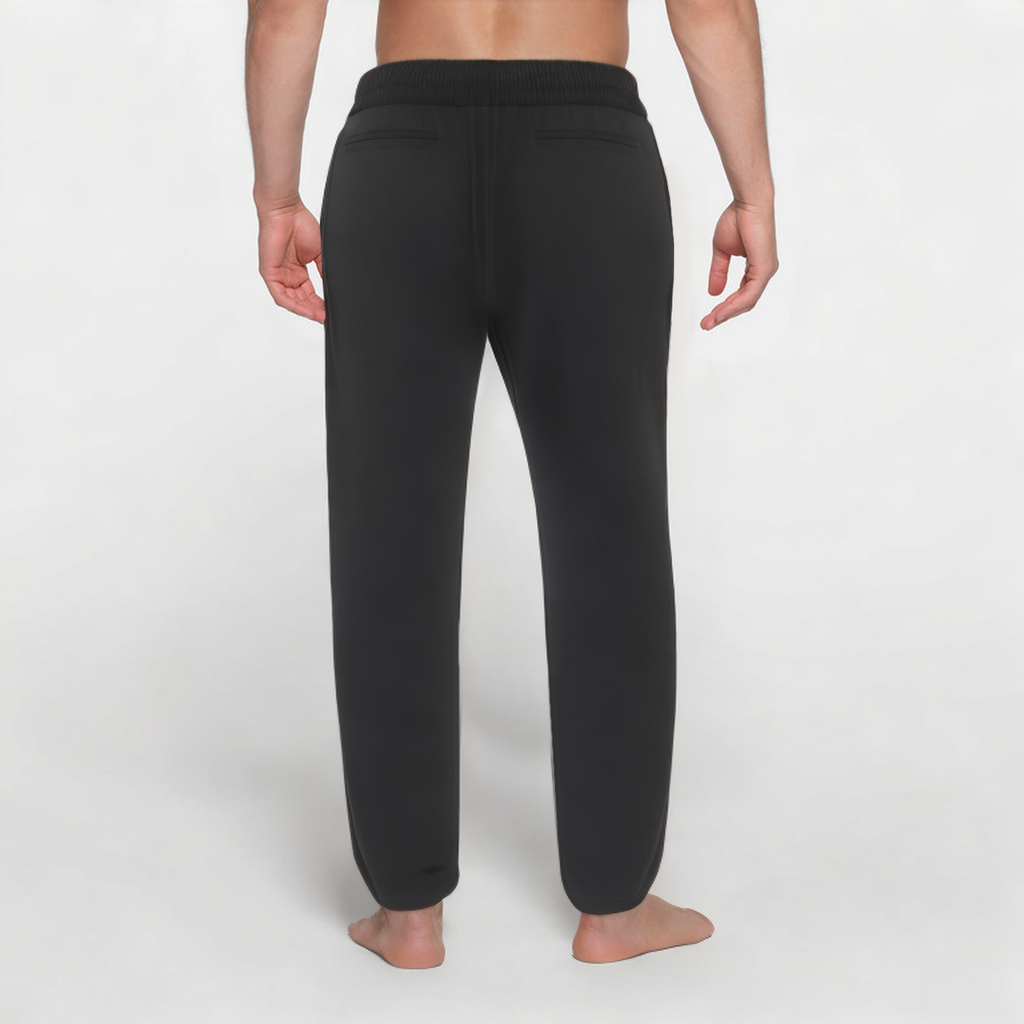 Black loose-fitting men's sports trousers