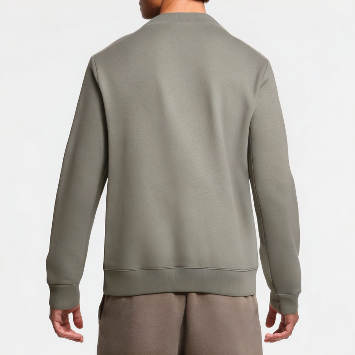Solid color round neck breathable men's sweatshirt