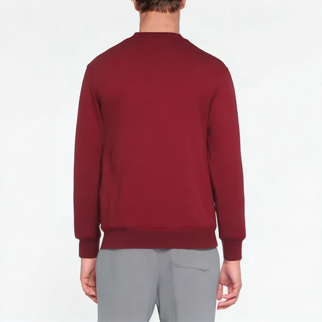 Casual solid color crew neck men's sweatshirt