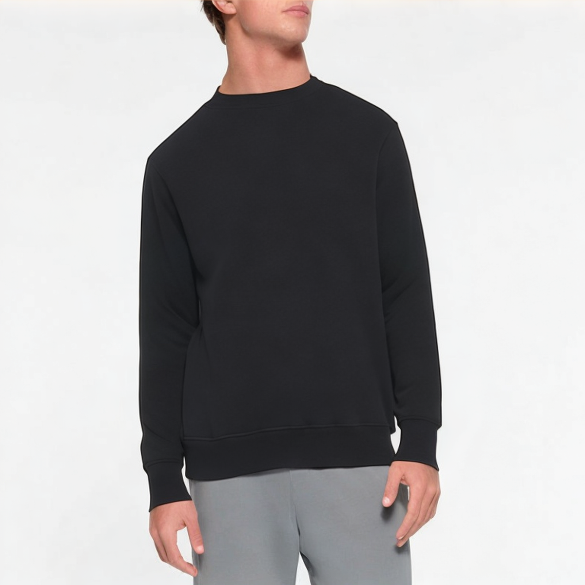 Black breathable comfortable men's sweatshirt