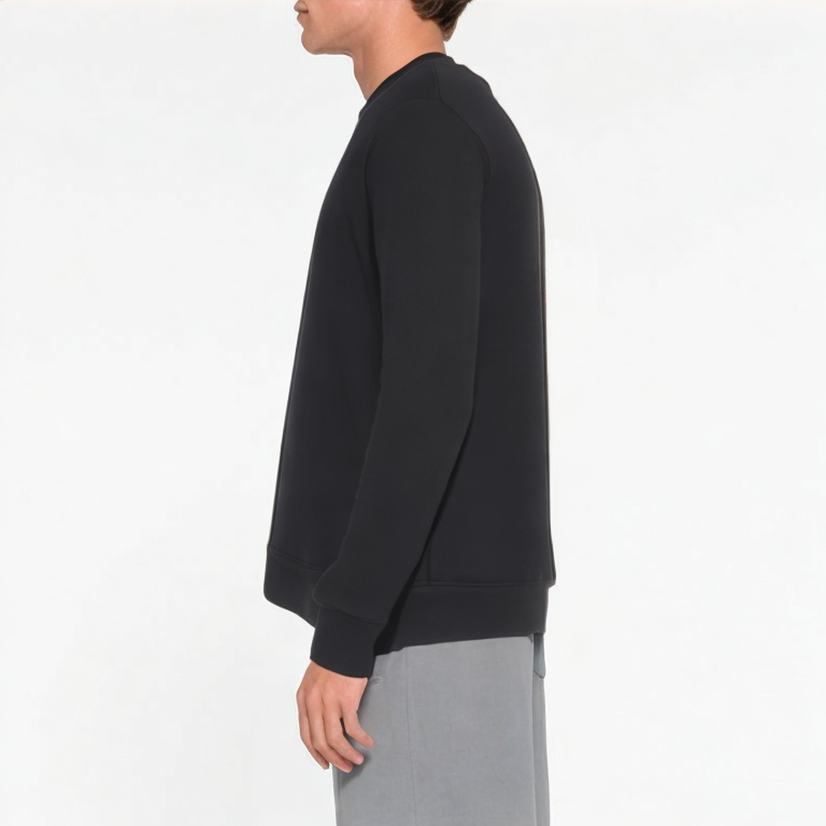 Black breathable comfortable men's sweatshirt