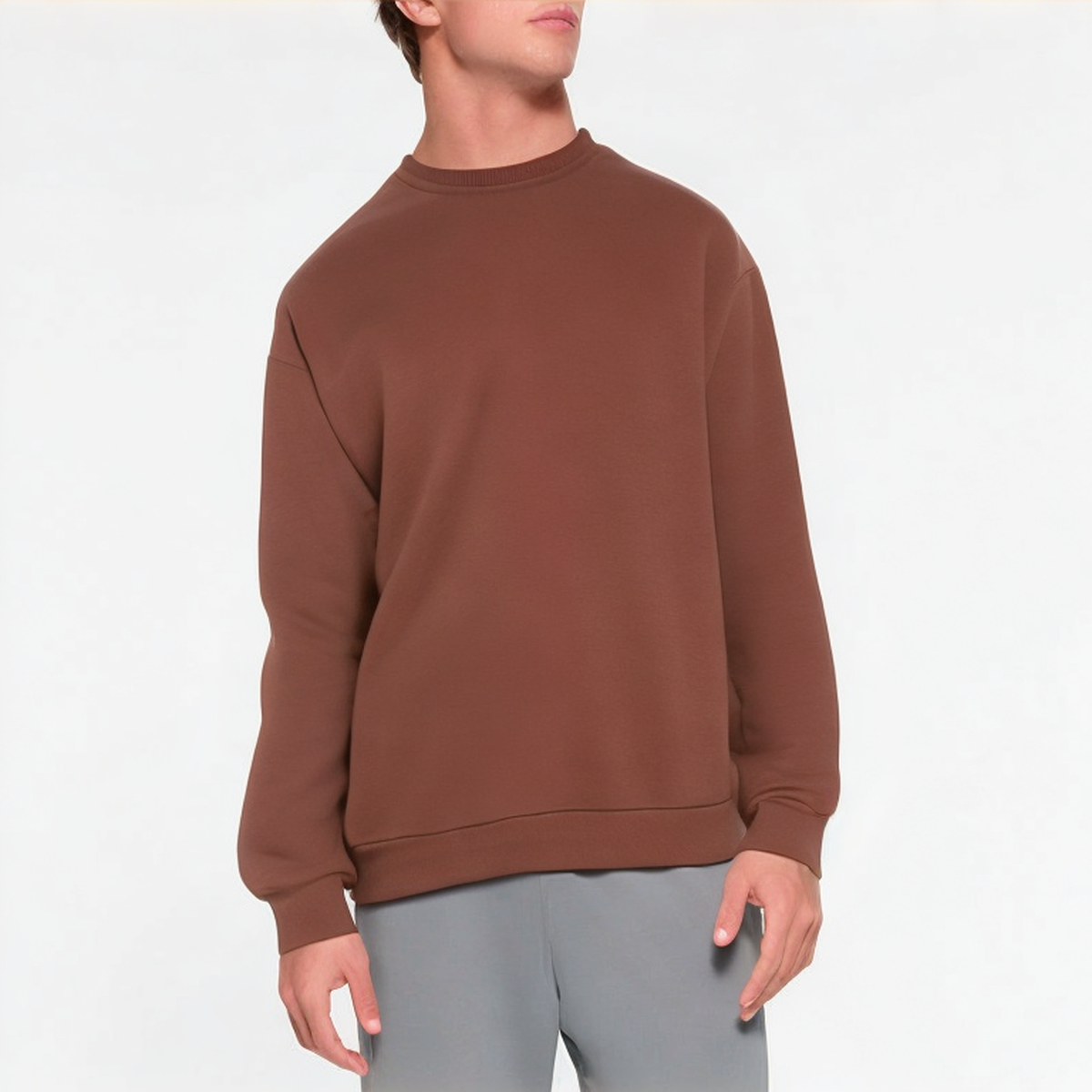 Breathable crew neck men's sweatshirt