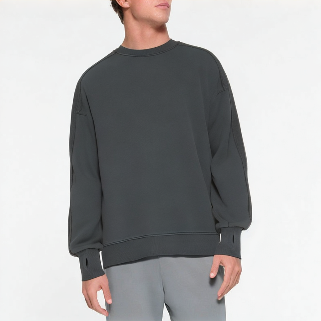 Vintage washed crew neck men's sweatshirt
