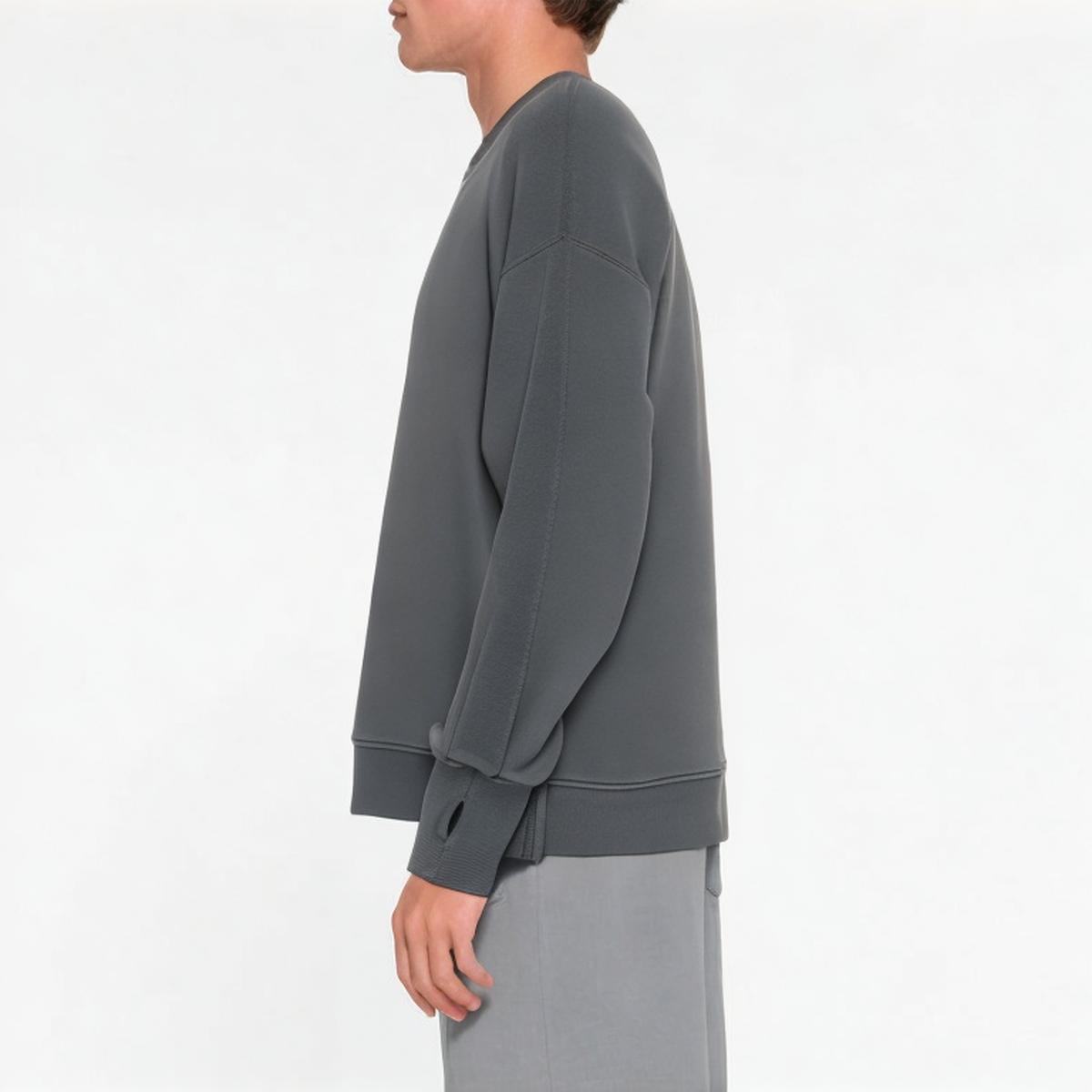 Vintage washed crew neck men's sweatshirt