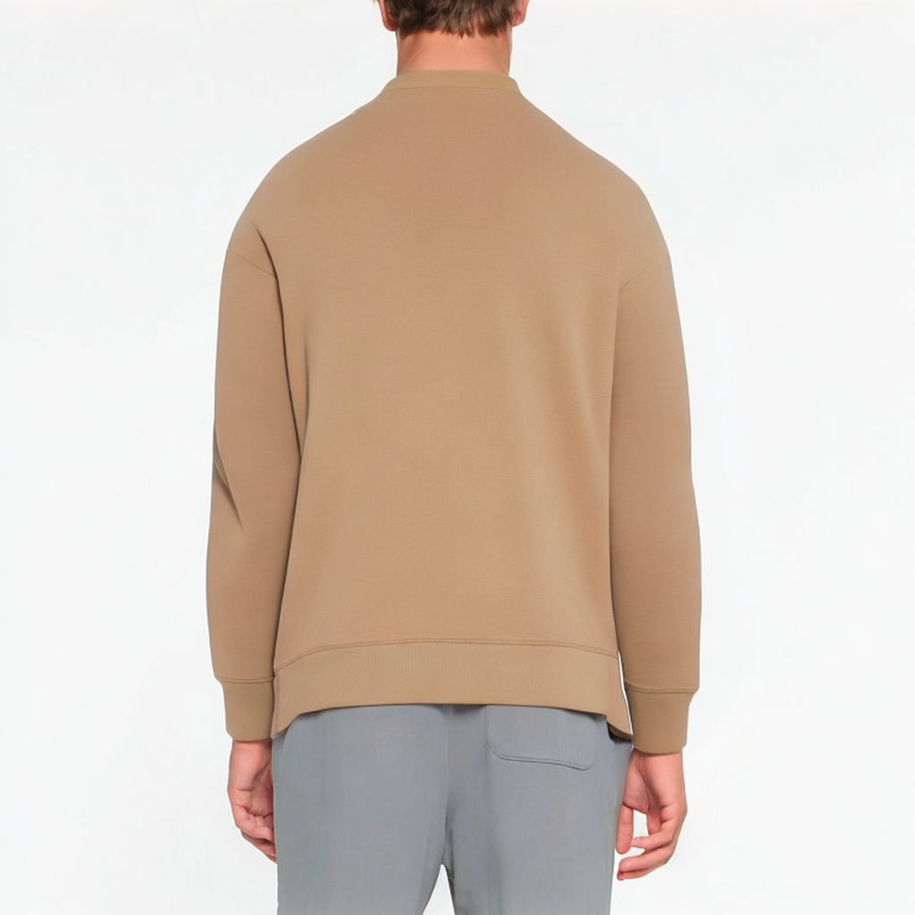 Khaki long sleeve breathable men's sweatshirt