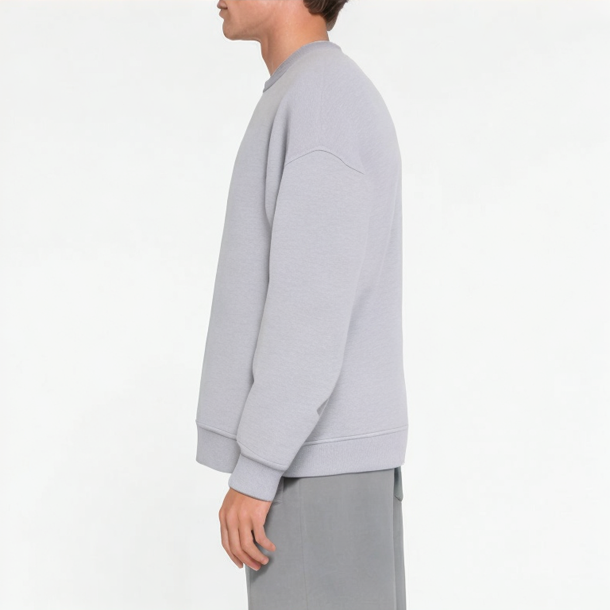 Grey loose breathable men's sweatshirt