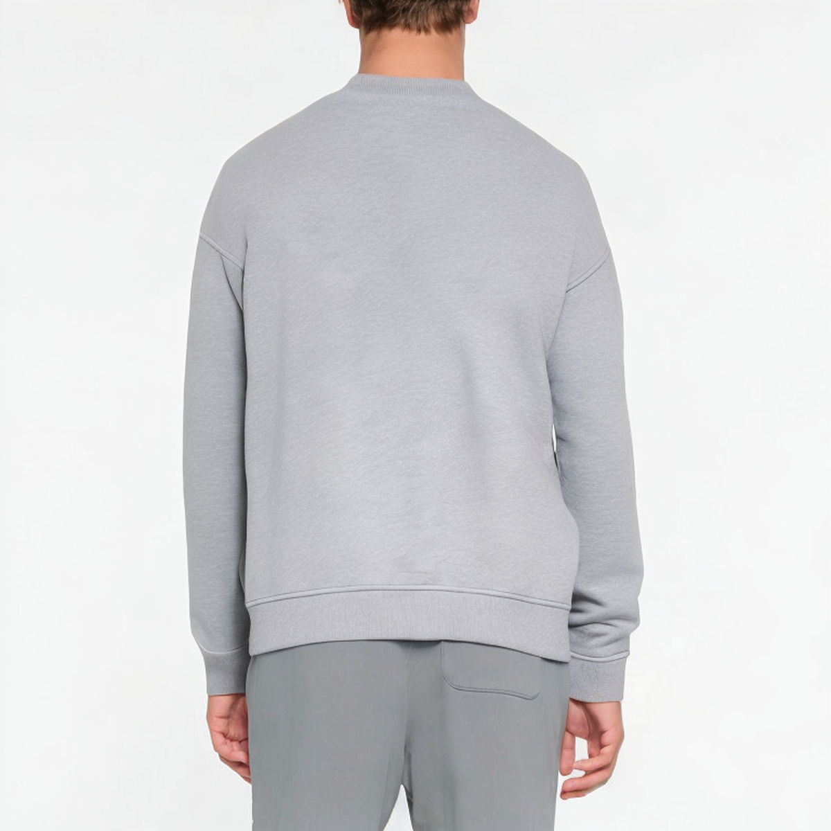 Grey loose breathable men's sweatshirt