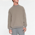 Loose ribbed crew neck men's sweatshirt
