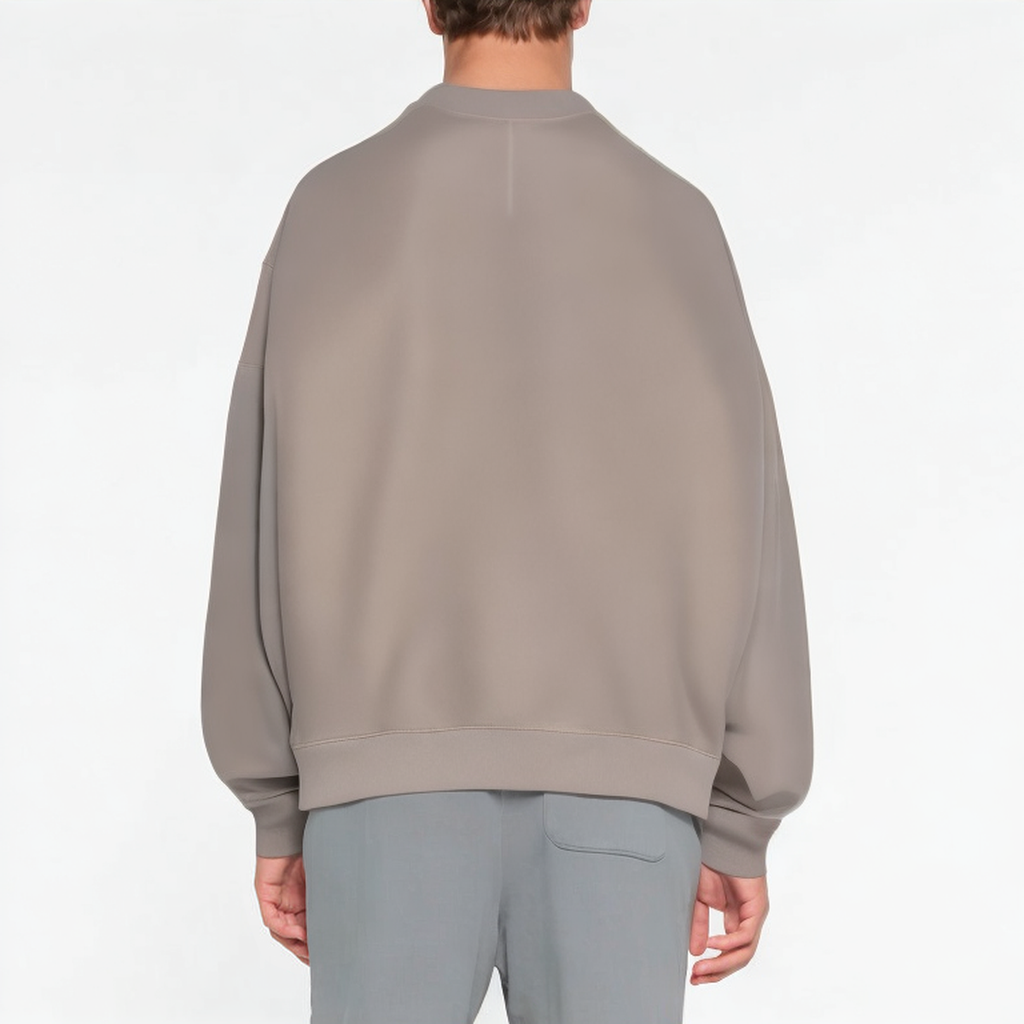 Loose ribbed crew neck men's sweatshirt