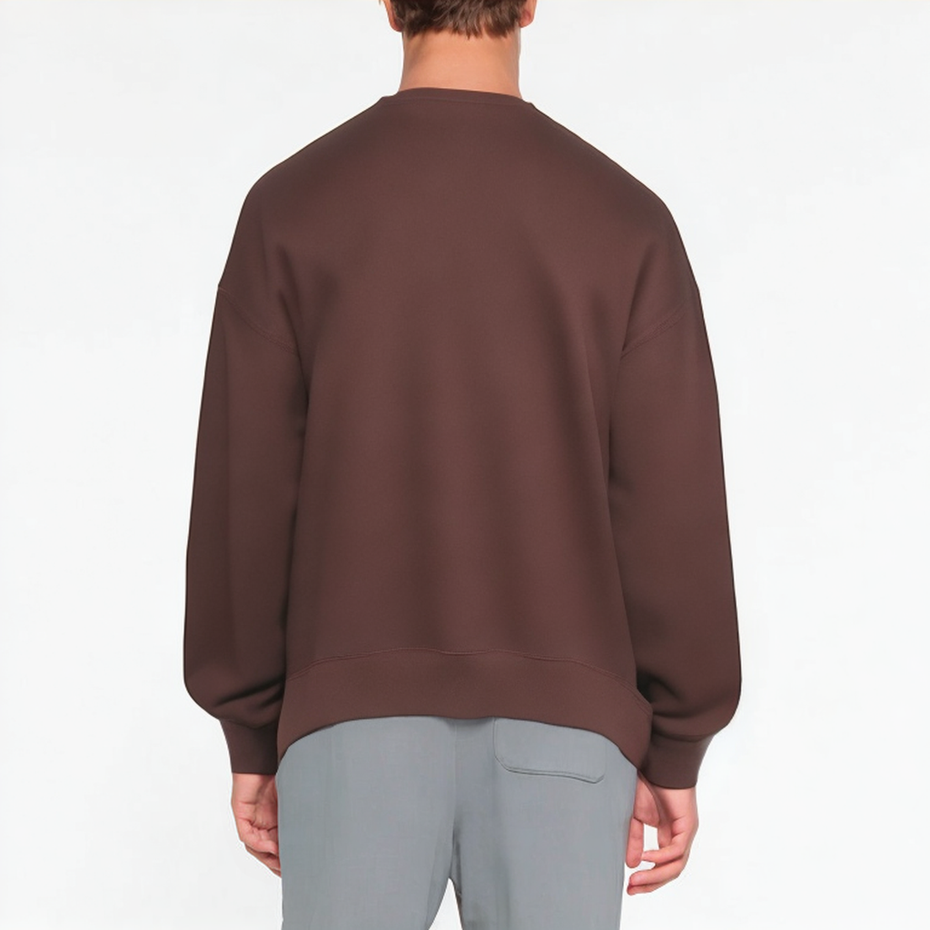 High quality brown loose fitting men's sweatshirt