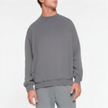Gray long-sleeve knitted men's sweatshirt