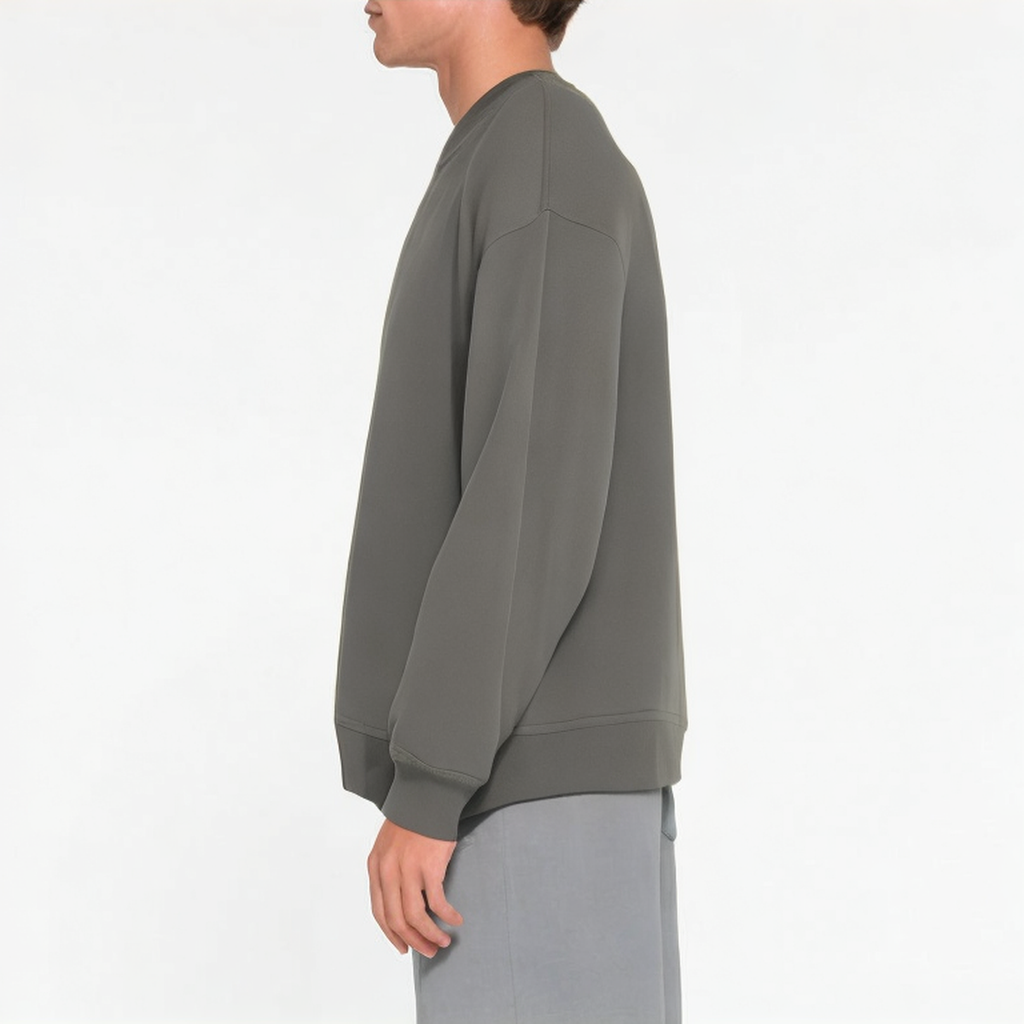 High quality gray crew neck men's sweatshirt