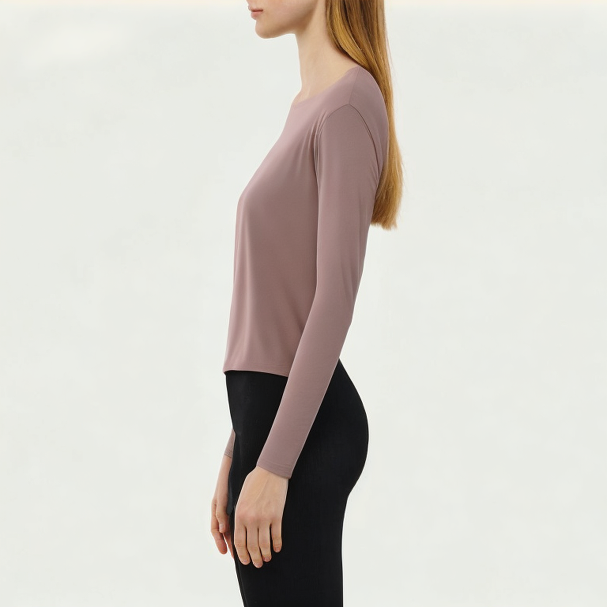 Simple and breathable women's tight long-sleeved T-shirt