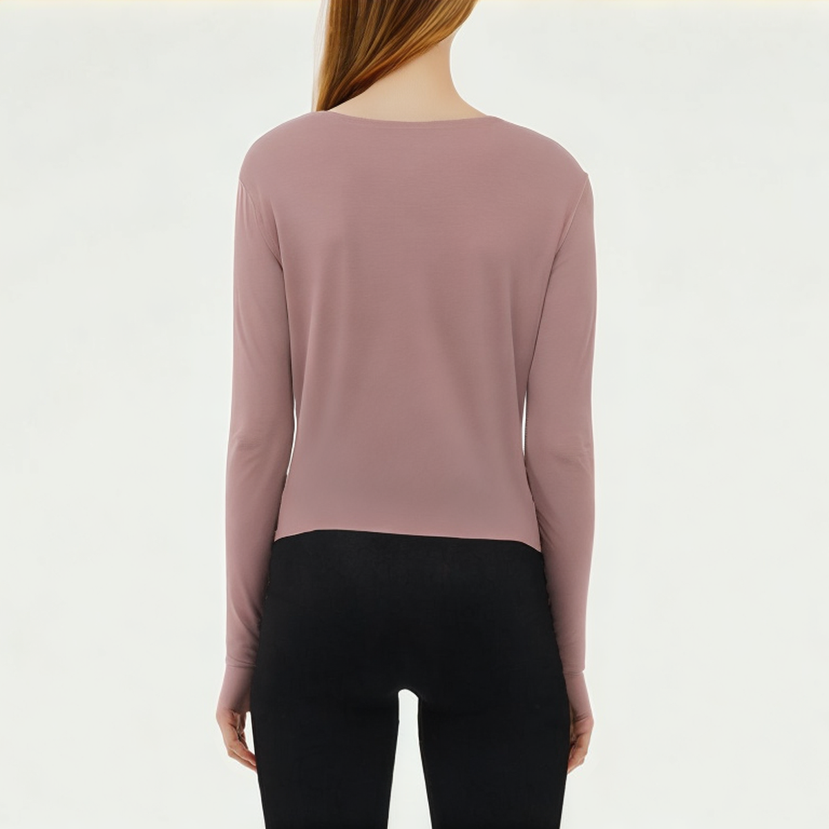 Simple and breathable women's tight long-sleeved T-shirt