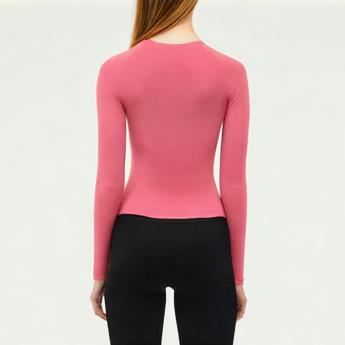 Round neck breathable women's tight long sleeve T-shirt