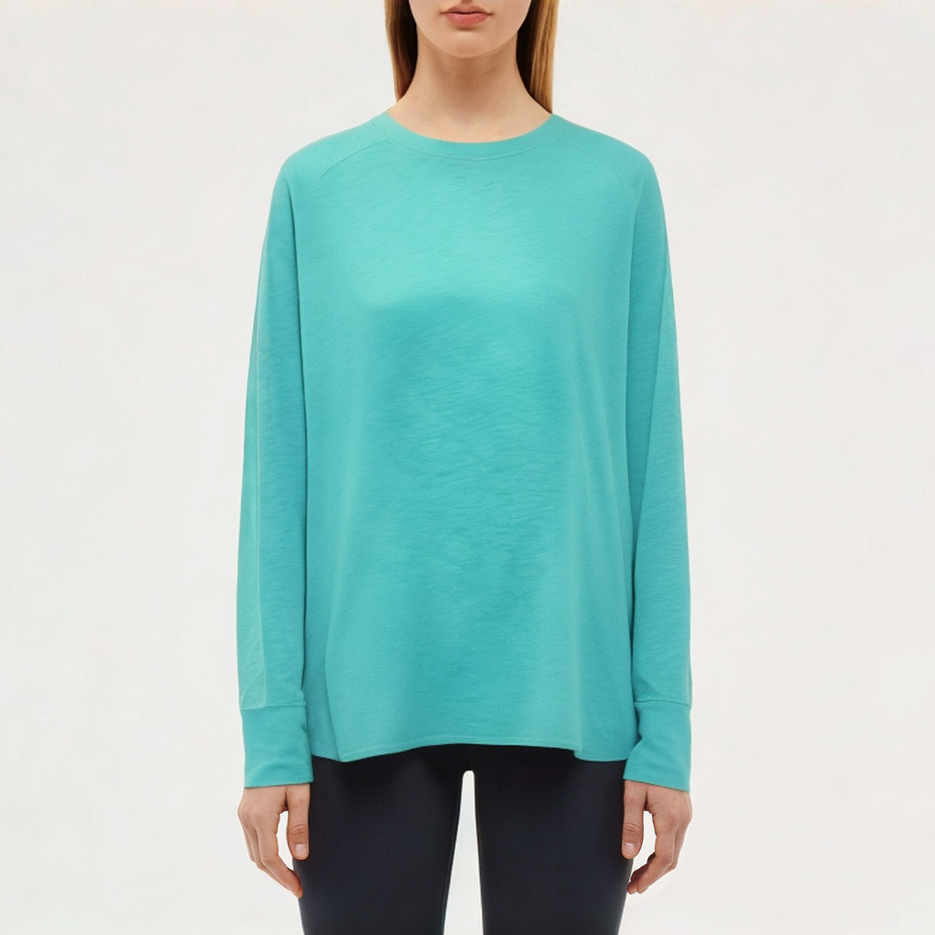 Breathable anti-pilling women's loose long-sleeved T-shirt